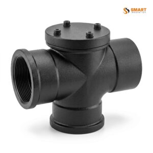 UPVC 110mm access tee double fitting for soil and waste water drainage
