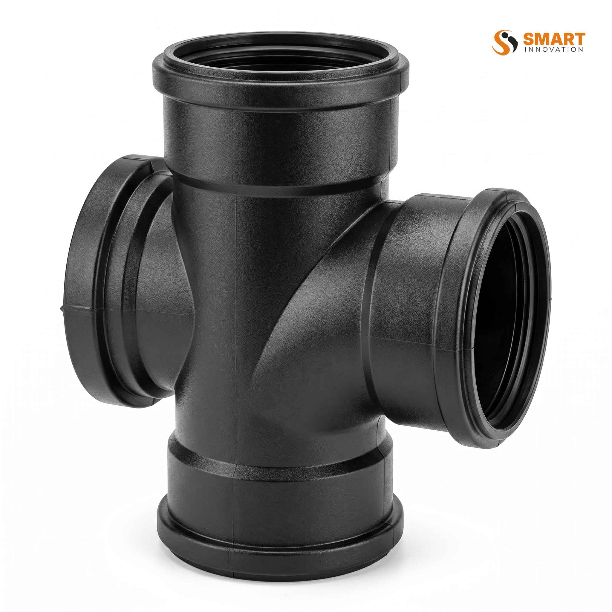 UPVC 110mm access tee triple fitting for soil and waste water drainage