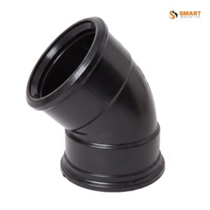 UPVC 110mm Double Socket 45° Bend Black for Soil & Waste Water Drainage