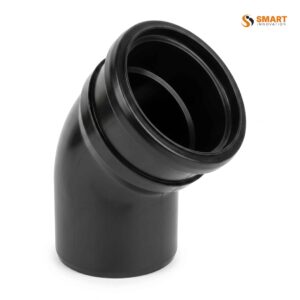 UPVC 110mm single socket 45 degree bend for soil and waste water drainage