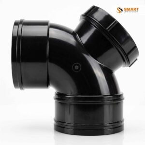 UPVC black access bend double 110mm for soil solvent waste water drainage systems