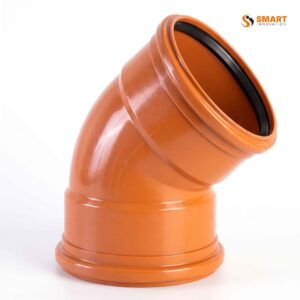 UPVC double sided 160mm 15 degree bend for underground waste water drainage systems