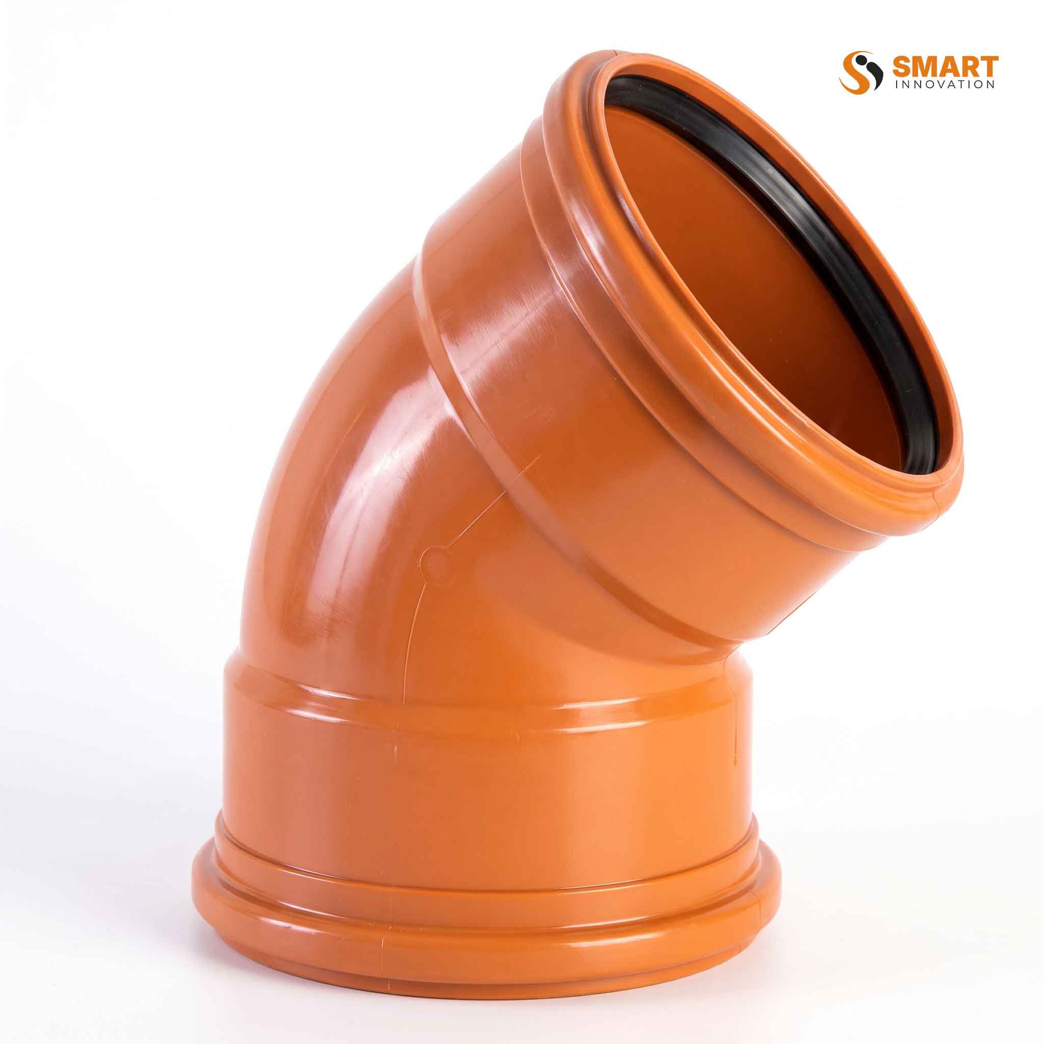 UPVC double sided 160mm 15 degree bend for underground waste water drainage systems