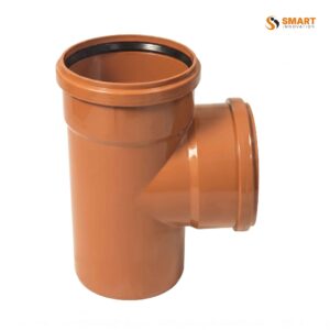 UPVC double socket 87.5 degree branch junction for underground waste water drainage systems