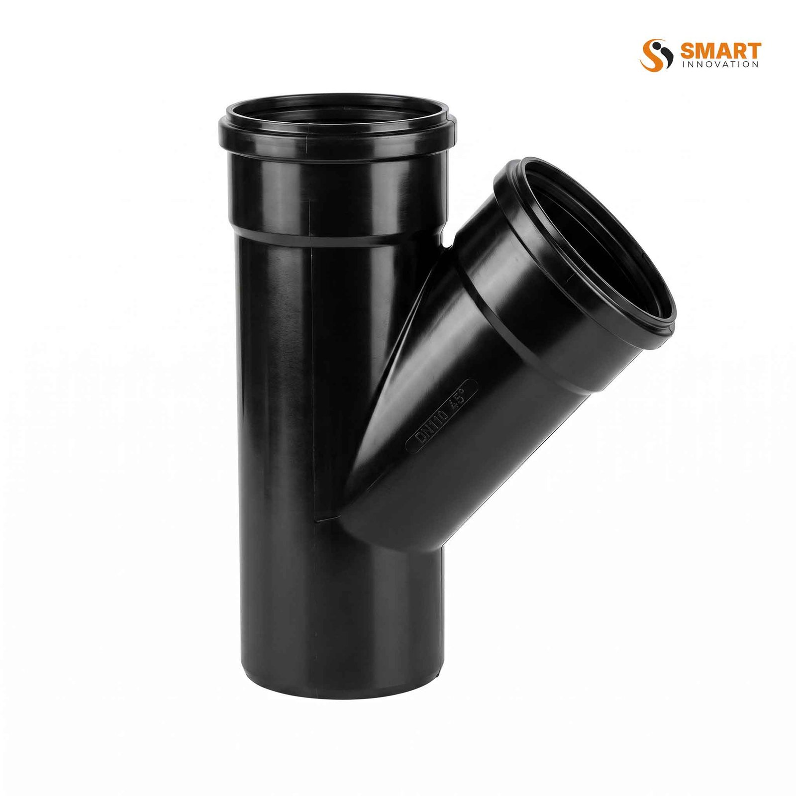 UPVC black double socket equal junction 45 degree 110mm for soil solvent waste water drainage systems