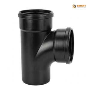 UPVC black double socket equal junction 87.5 degree 110mm for soil solvent waste water drainage systems