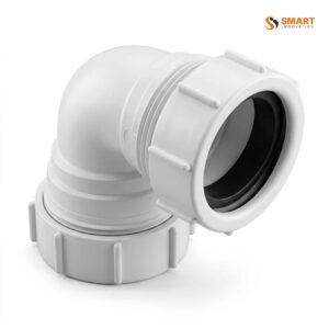 White UPVC Knuckle Bend for 32mm and 40mm mechanical wastewater pipe systems