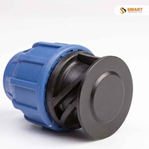 UPVC MDPE compression end cap for underground potable water supply pipe systems