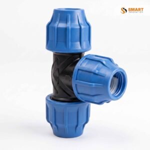 UPVC MDPE compression tee for underground potable water supply pipe systems