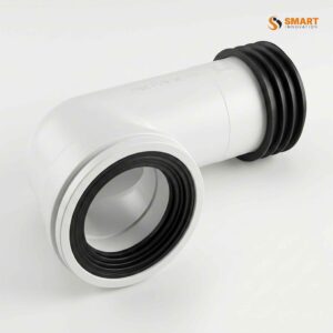 White UPVC Plastic 90° W/C Spigot for toilet pan waste pipe connection
