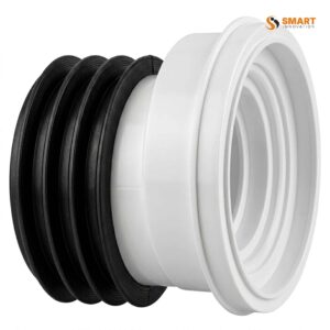White UPVC plastic offset W/C spigot for toilet pan connections