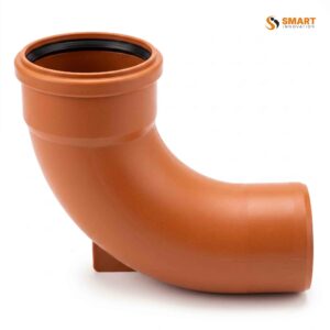 Orange UPVC 90 degree rest bend single socket for underground waste water drainage systems