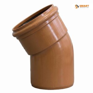 UPVC single sided 160mm 15 degree bend for underground waste water drainage systems