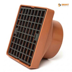 Orange UPVC square hopper for underground waste water drainage systems