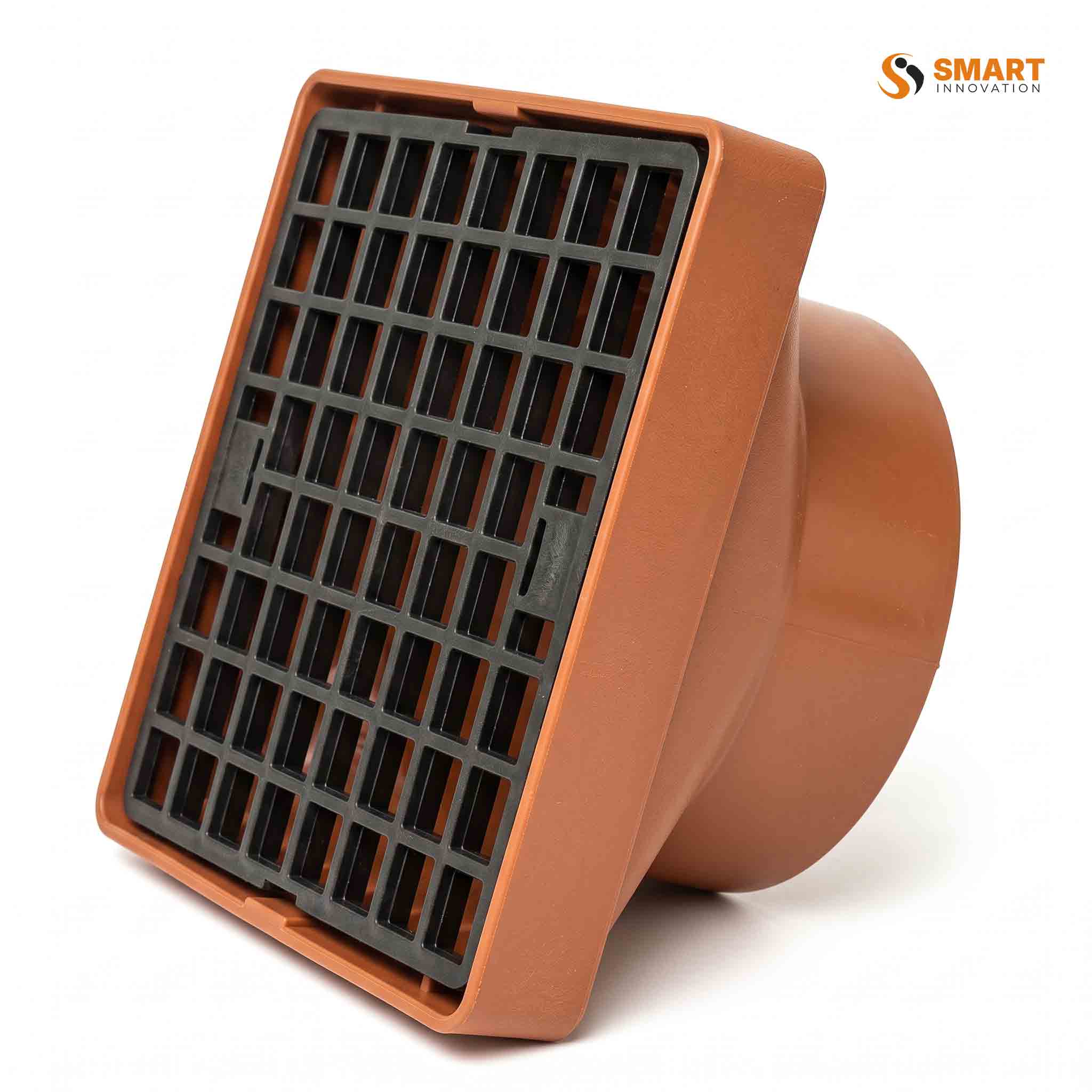 Orange UPVC square hopper for underground waste water drainage systems
