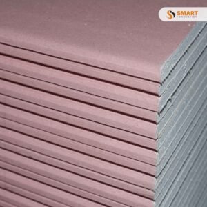A Gyproc FireLine plasterboard 1800 x 900 x 12.5mm — fire-resistant board for partitions and walls where fire performance actually matters.