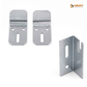 A set of fixing brackets — the metal bits that hold pipes and fixtures in place so they don't move or sag.