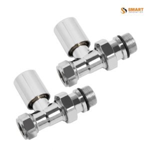 A Towel Rail Round Head Straight — the connector that keeps a towel rail going straight out from the wall and looks clean doing it.
