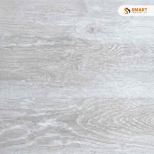 BARK WHITE Effect 18cm x 122cm flooring planks laid out in a minimalist, light-filled contemporary dining area