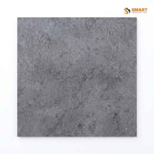 Carbon Concrete 620x310mm industrial-style tiles installed on a contemporary kitchen floor and feature wall