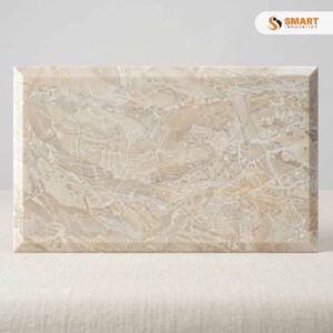 Eco,ceramic Eclipse crema 33×55 installed on a modern kitchen backsplash wall