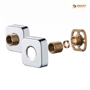 An Easy Fixing Kit Square Chrome — everything you need to mount bathroom fittings, with a square chrome finish that looks contemporary.