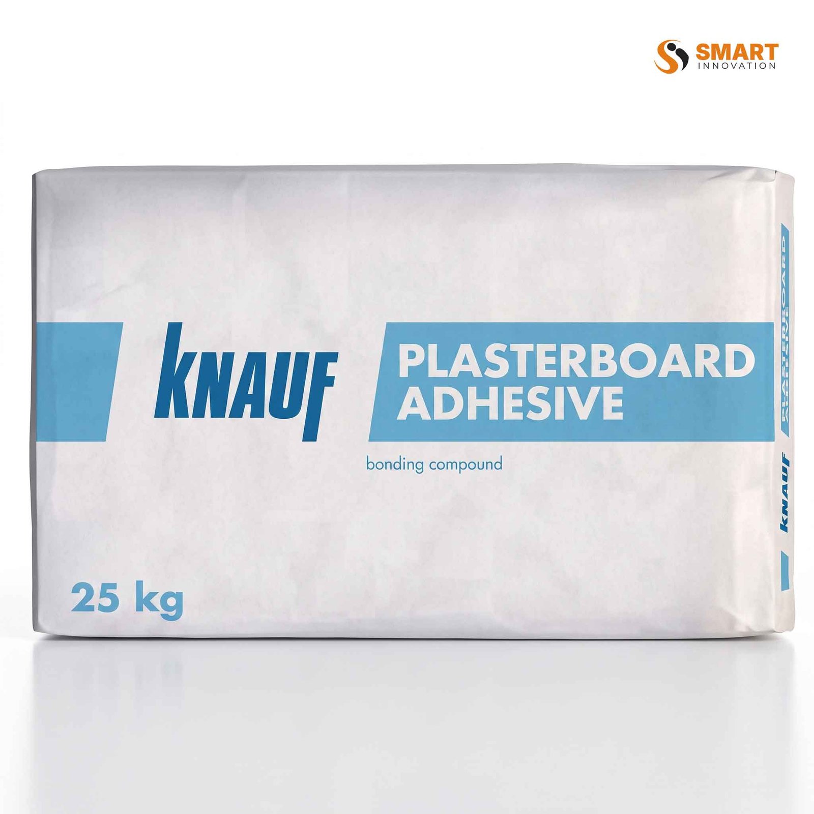 A 25kg bag of Knauf Gypsum Based Plasterboard Adhesive — the adhesive that bonds plasterboards to walls so they actually stay put instead of shifting.