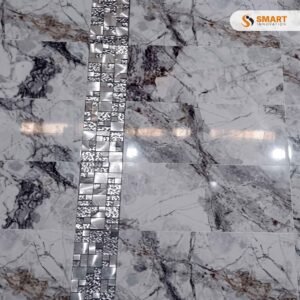 Lpn Brown Marble 30x60 installed on a luxury bathroom feature wall