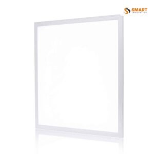 LED frame panel light, 600 x 600mm, fitted into a suspended ceiling grid for bright office lighting.