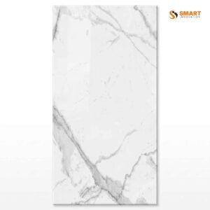 Matt Marble Effect Porcelain Tile 1200 x 600mm installed across a large open-plan living room floor