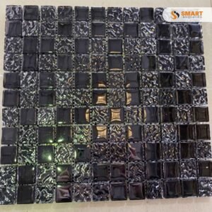 Mosaic Pattern 21 tiles installed as a premium feature wall backdrop in a contemporary bathroom shower enclosure