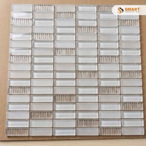 Mosaic Pattern 4 tiles installed as a premium feature wall backdrop in a contemporary bathroom shower enclosure