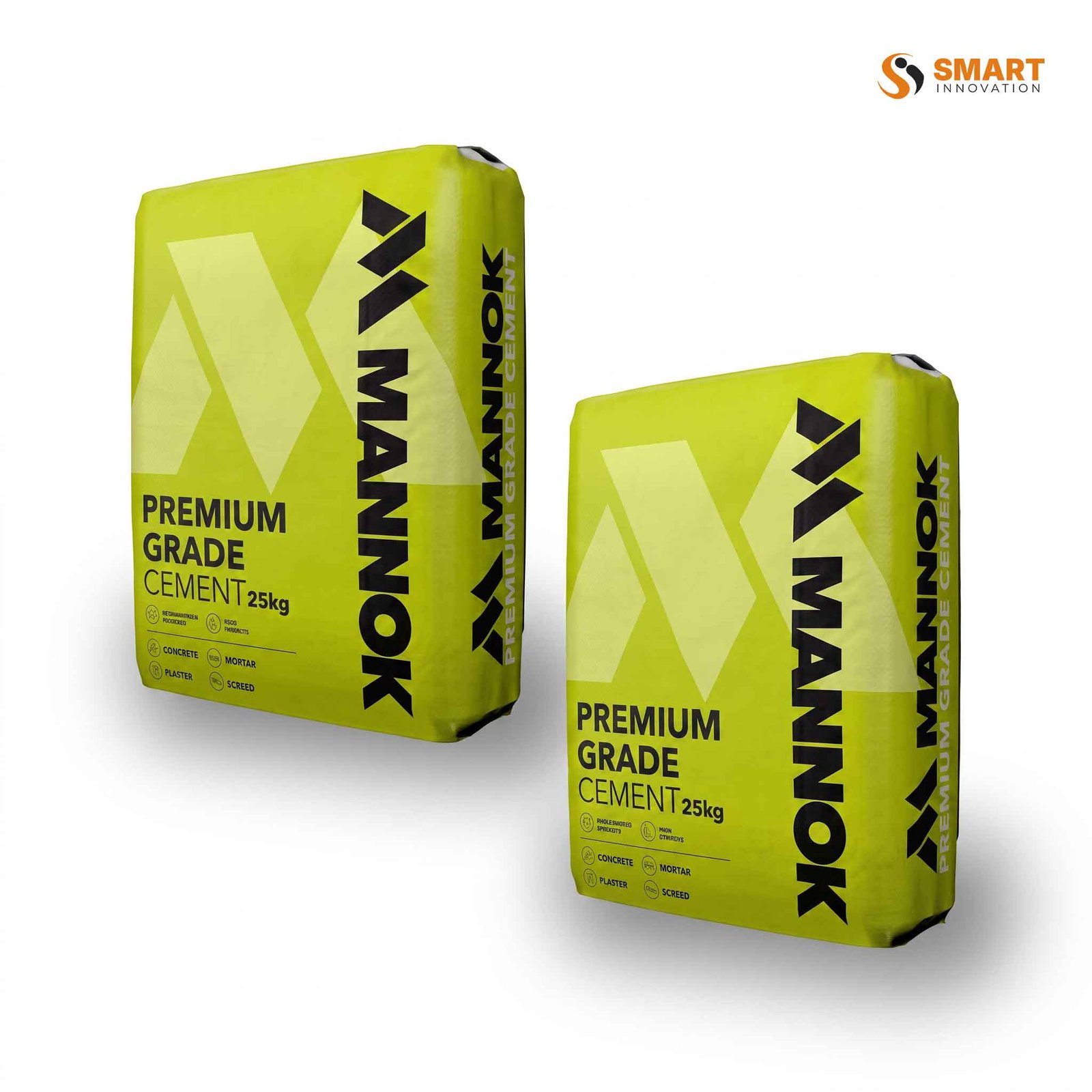 A 25kg bag of Mannok 42.5N Premium Grade Cement — the cement that actually performs when you need higher strength and reliable results.