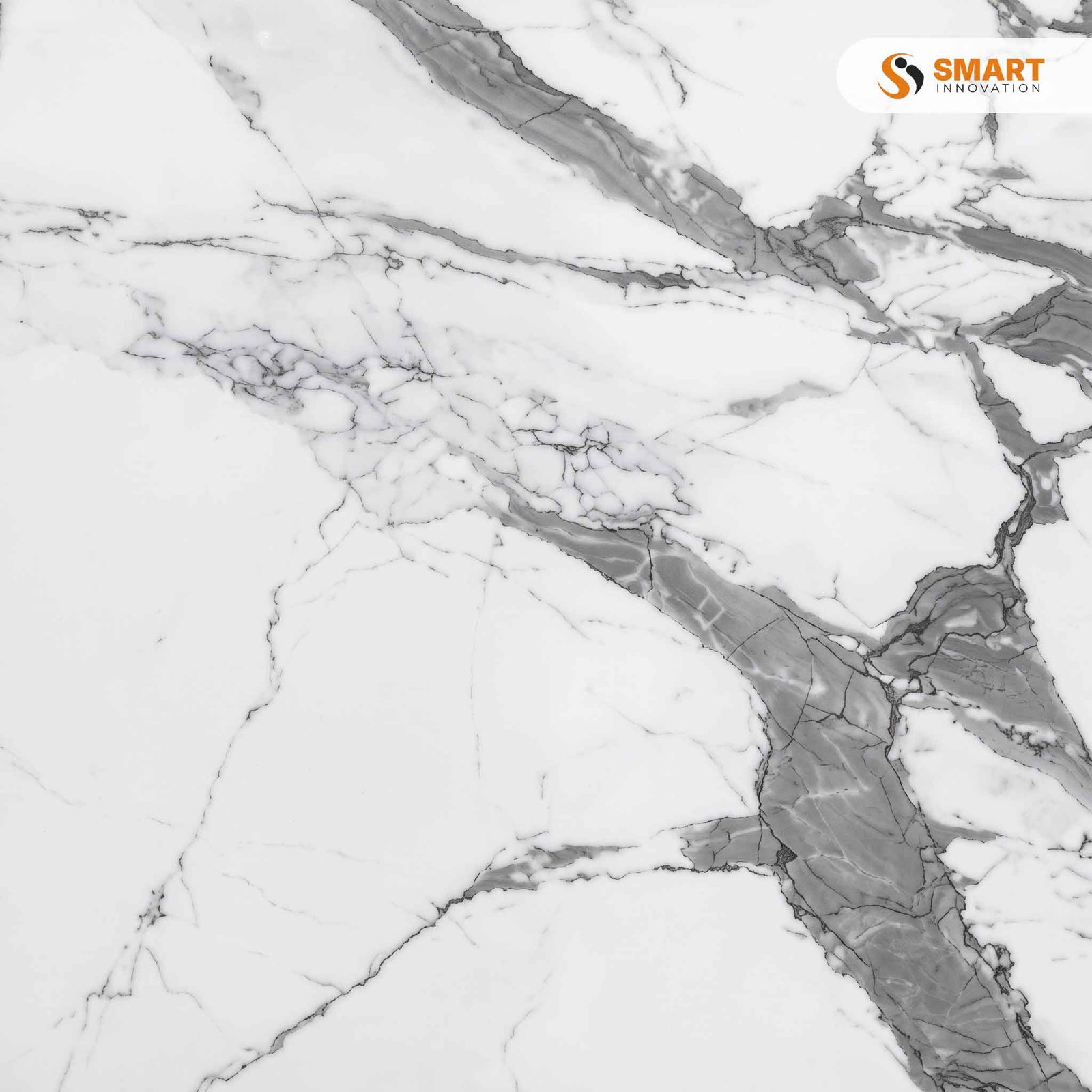 Porcelain Statuario Sezlling tile used on a wall and floor
