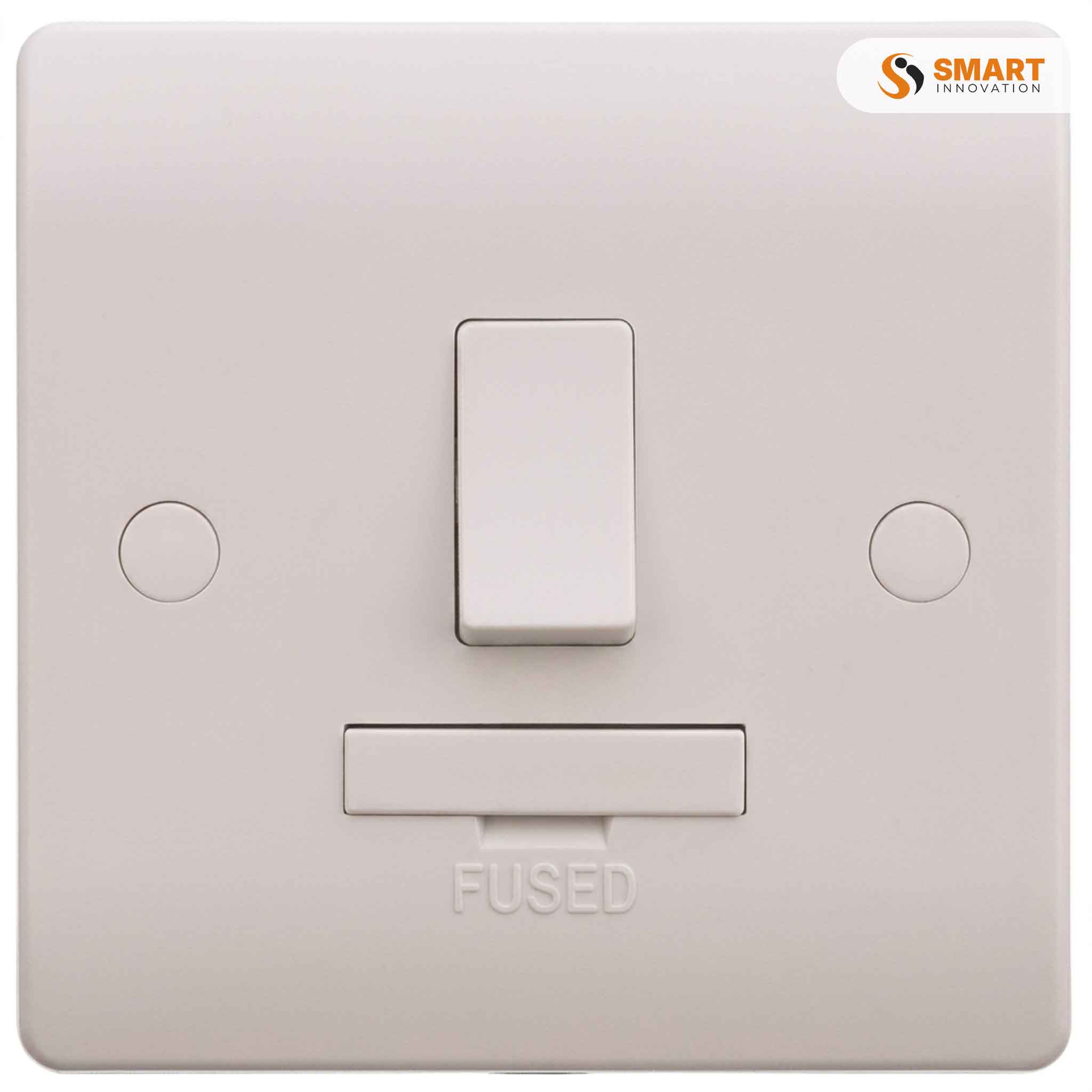 A 13A Double Pole Switched Fused Unit, used to safely isolate and protect fixed electrical appliances with a fused power supply.