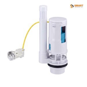Universal dual flush valve installed inside a toilet cistern for water-efficient flushing.