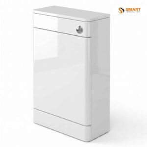 A 500mm waterproof WC unit — the furniture that makes the toilet area look designed instead of like bare plumbing.