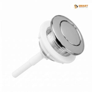 Cistern button single fitted to a concealed cistern flush plate for easy toilet operation.