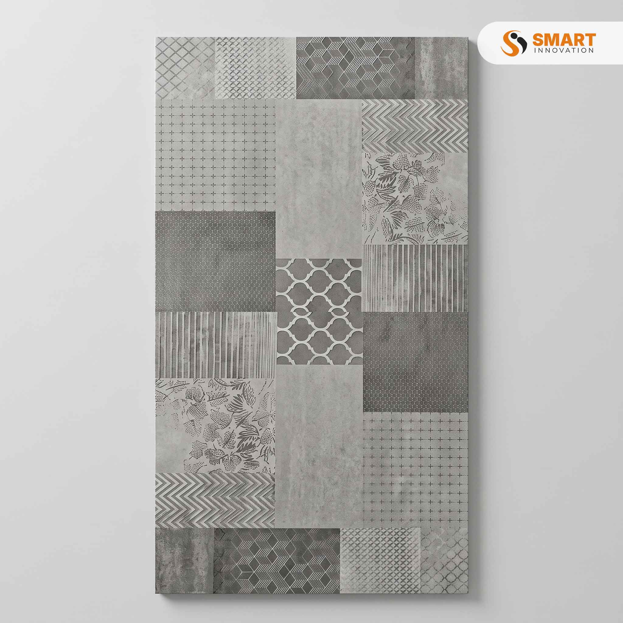 Talpa Wood Matt Buxy Gris tile on a wall and floor