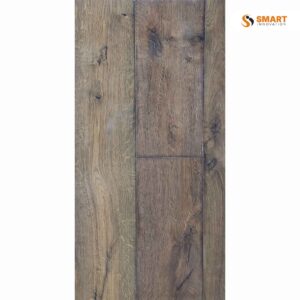 Laminate Oak Posino 8mm modern floorboards installed seamlessly across a bright, contemporary master bedroom layout