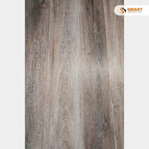 Spc Rustick Oak Light Brown rigid core planks fitted continuously across a warm, farmhouse-style kitchen floor layout